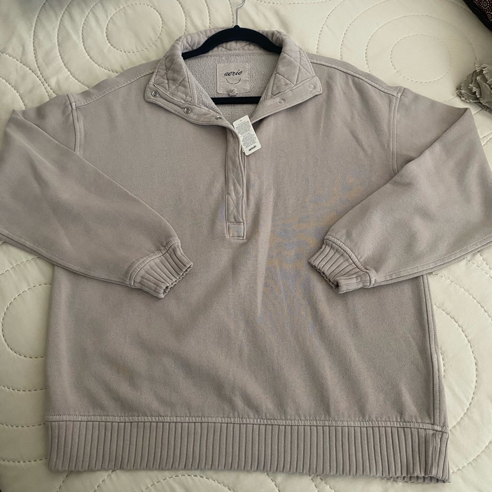 Aerie Quarter Snap Sweatshirt
